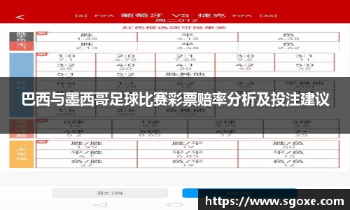 巴西与墨西哥足球比赛彩票赔率分析及投注建议