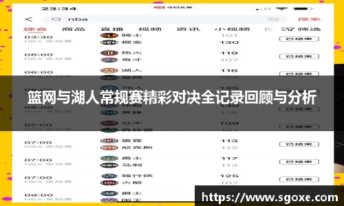 篮网与湖人常规赛精彩对决全记录回顾与分析