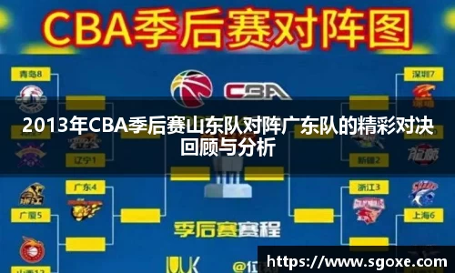 2013年CBA季后赛山东队对阵广东队的精彩对决回顾与分析