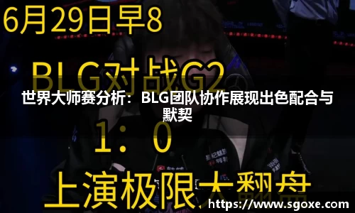世界大师赛分析：BLG团队协作展现出色配合与默契